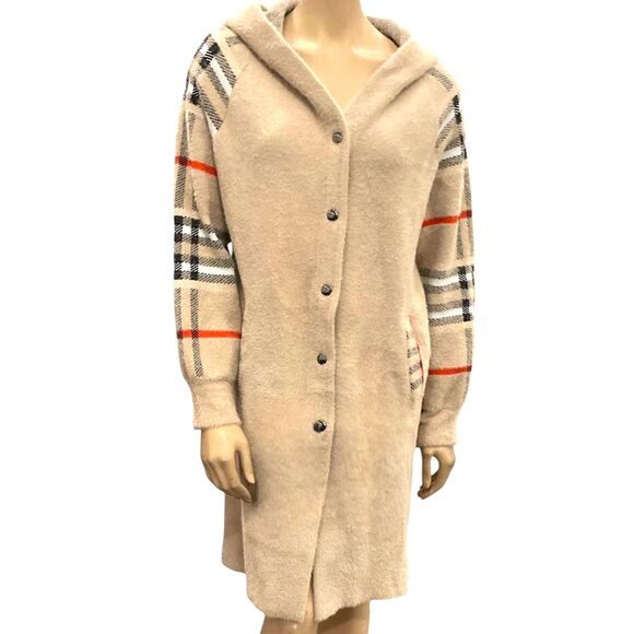 Joh Apparel Classic Plaid Sweater Coat - Size Small - NWT - Picture 2 of 6